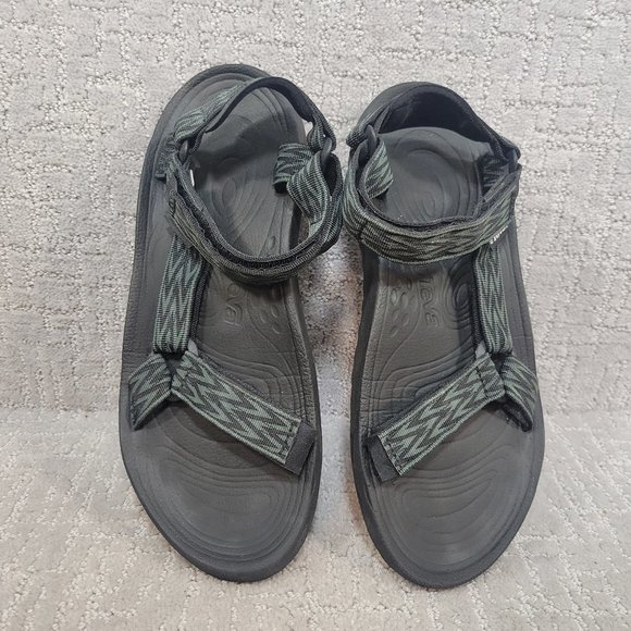 Teva Hurricane Mens Size US 11 Black Adjustable Straps Comfort Sports Sandals. - Picture 1 of 8